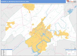 Gadsden Metro Area Wall Map