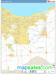 Gary Metro Area Wall Map