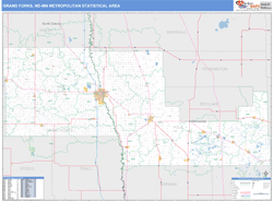 Grand Forks Metro Area Wall Map