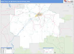 Great Falls Metro Area Wall Map