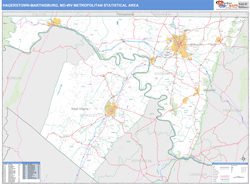 Hagerstown-Martinsburg Metro Area Wall Map