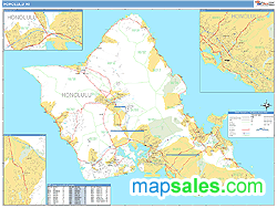 Honolulu Metro Area Wall Map