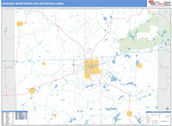 Jackson Metro Area Wall Map