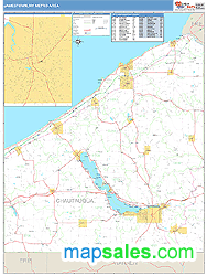 Jamestown Metro Area Wall Map