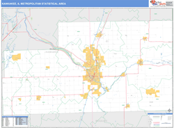 Kankakee Metro Area Wall Map