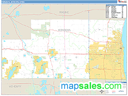 Kenosha Metro Area Wall Map