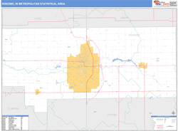 Kokomo Metro Area Wall Map