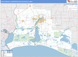 Lake Charles Metro Area Wall Map