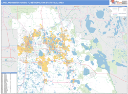 Lakeland-Winter Haven Metro Area Wall Map