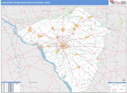 Lancaster Metro Area Wall Map