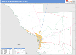 Laredo Metro Area Wall Map