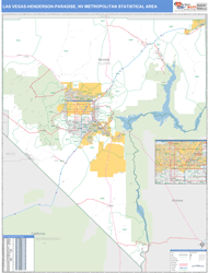 Las Vegas-Henderson-Paradise Metro Area Wall Map