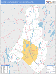 Lewiston-Auburn Metro Area Wall Map