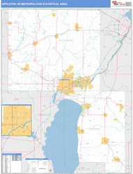 Appleton Metro Area Wall Map