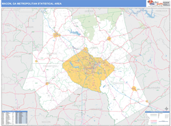 Macon Metro Area Wall Map