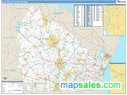 Manchester-Nashua Metro Area Wall Map