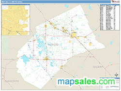 Merced Metro Area Wall Map