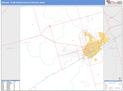 Odessa Metro Area Wall Map