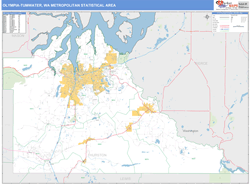 Olympia-Tumwater Metro Area Wall Map