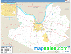 Owensboro Metro Area Wall Map