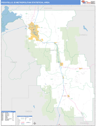 Pocatello Metro Area Wall Map