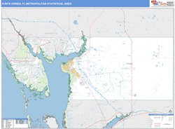 Punta Gorda Metro Area Wall Map