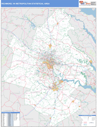 Richmond Metro Area Wall Map