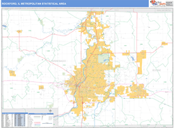 Rockford Metro Area Wall Map