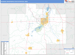 Saginaw Metro Area Wall Map