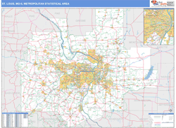 St. Louis Metro Area Wall Map