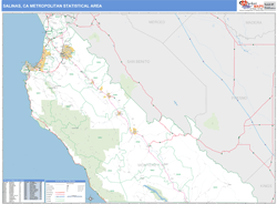 Salinas Metro Area Wall Map