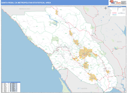 Santa Rosa Metro Area Wall Map