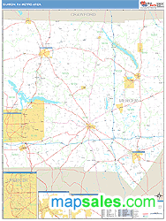 Sharon Metro Area Wall Map