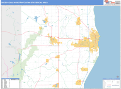 Sheboygan Metro Area Wall Map