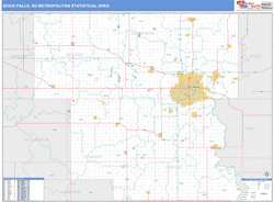 Sioux Falls Metro Area Wall Map