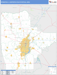 Springfield Metro Area Wall Map