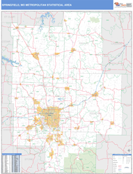 Springfield Metro Area Wall Map