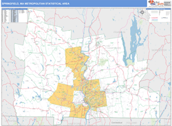 Springfield Metro Area Wall Map