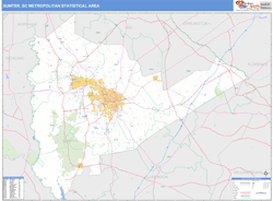 Sumter Metro Area Wall Map