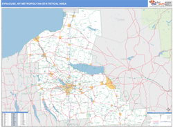 Syracuse Metro Area Wall Map