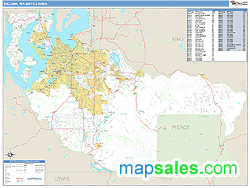 Tacoma Metro Area Wall Map