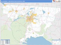 Tallahassee Metro Area Wall Map