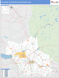 Utica-Rome Metro Area Wall Map