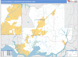 Vallejo-Fairfield Metro Area Wall Map