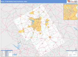 Waco Metro Area Wall Map