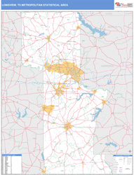 Longview Metro Area Wall Map