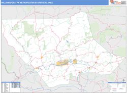 Williamsport Metro Area Wall Map