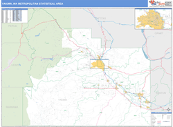 Yakima Metro Area Wall Map