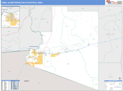 Yuma Metro Area Wall Map