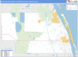 Sebastian-Vero Beach Metro Area Wall Map